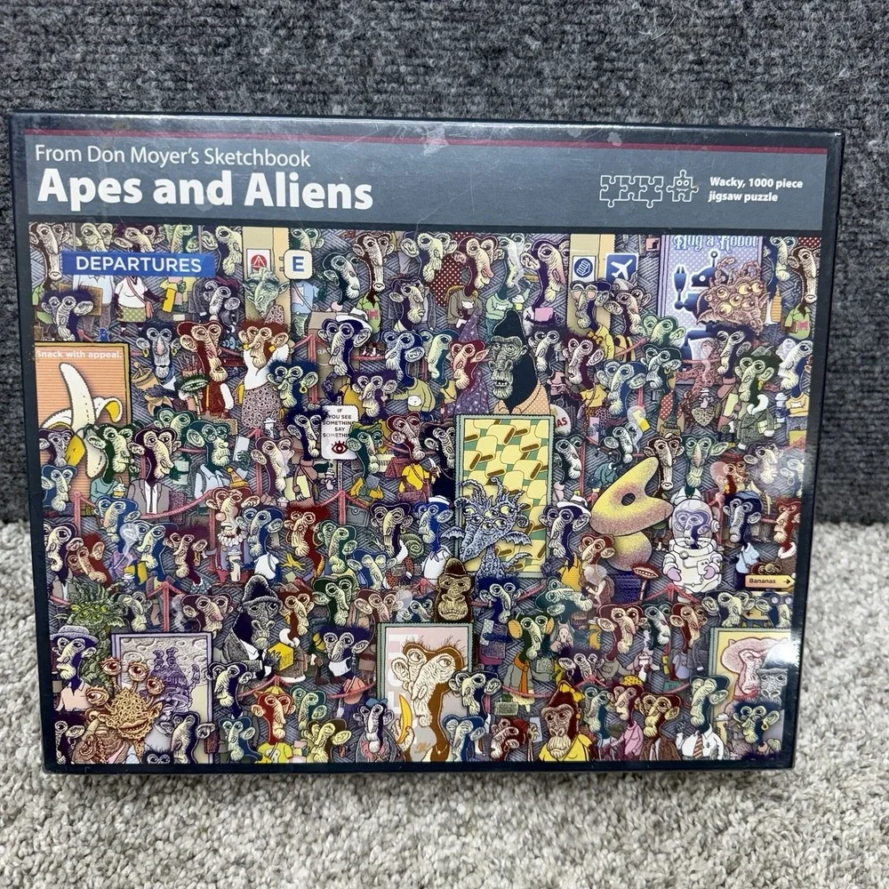 Apes‎ and Aliens wacky 1000 piece jigsaw puzzle NIB